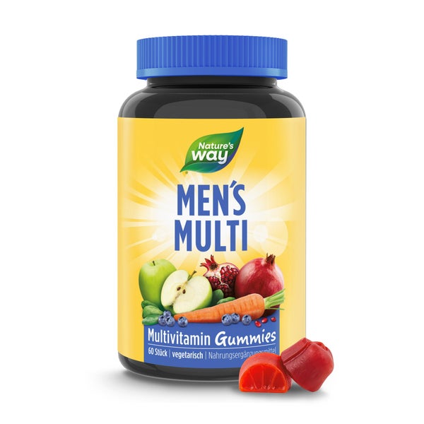 Men’s Multi Gummies I A-Z Multivitamin für Männer I 15 Vitamine & Mineralstoffe I Kirsch- und Ora... 60 St