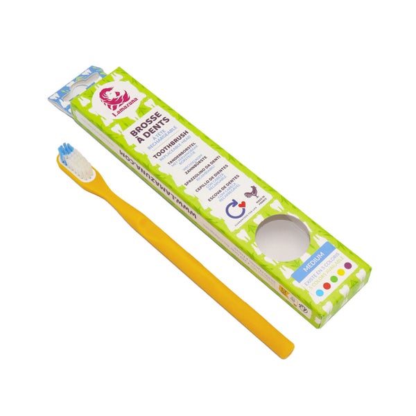 Lamazuna Organic Wechselkopf Zahnbürste Klick-it Mittel / Medium mit Wechselkopf