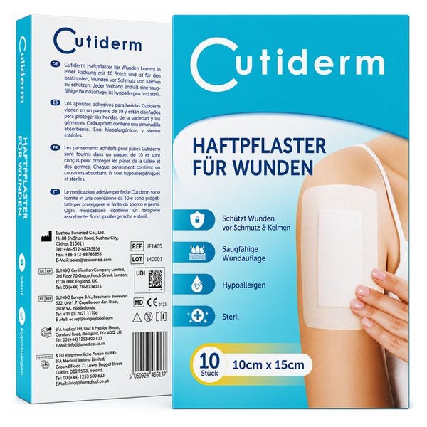 Cutiderm Wundverband Selbstklebend 10 x 15 cm 10 St
