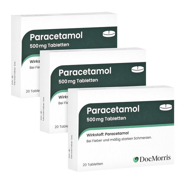 DocMorris Paracetamol 500 mg Tabletten 3X20 St