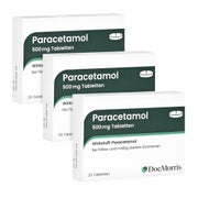 Produktabbildung: DocMorris Paracetamol 500 mg Dreierpack 3X20 St