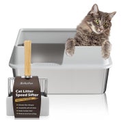 Katzenklo Edelstahl XXL offene Metallschaufel hoher 50*35*25 1 St