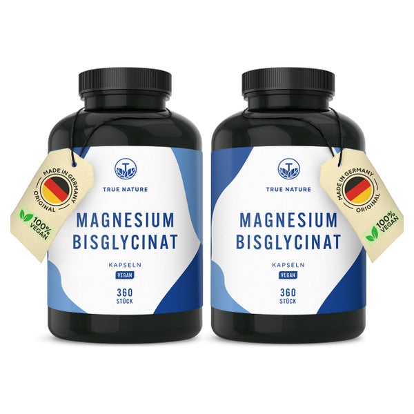 Magnesium Kapseln Vegan - Magnesium Bisglycinat, Made in DE 720 St