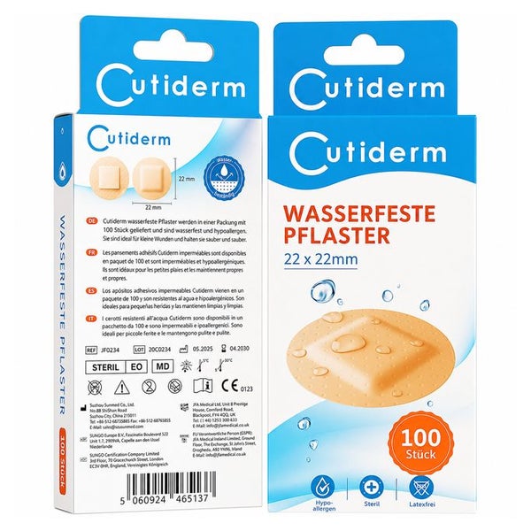 Cutiderm Kleine runde Pflaster, 22 x 22 mm 100 St