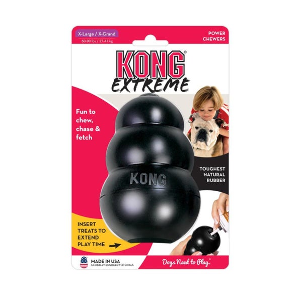 KONG Classic XL, schwarz - Kauspielzeug aus Naturkautschuk für Hunde 1 St