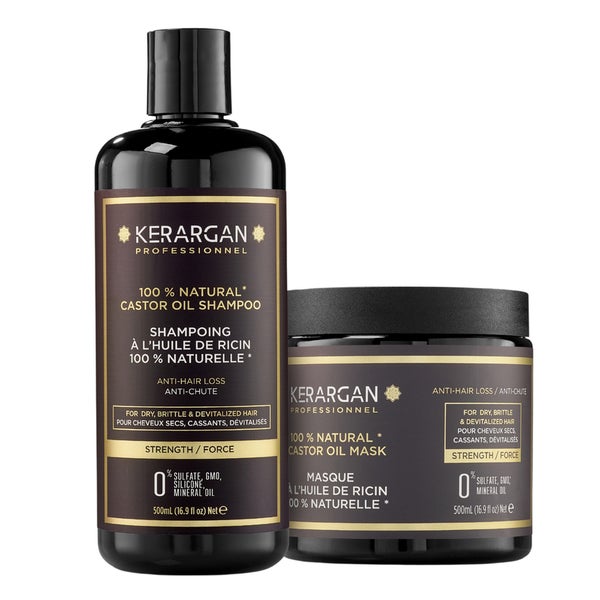 Kerargan - Anti-Haarausfall Shampoo & Maske Rizinusöl 1000 ml