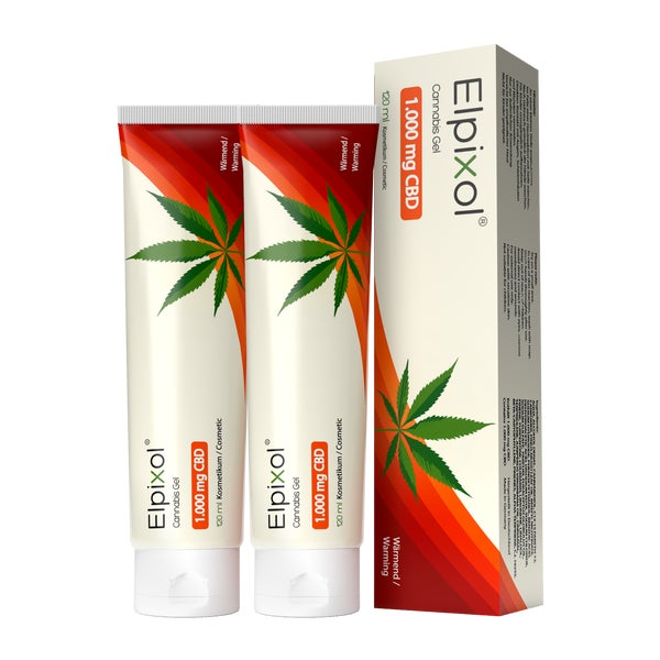 ELPIXOL® Cannabis CBD Gel mit 1.000 mg – Wärmesalbe 2x120 ml