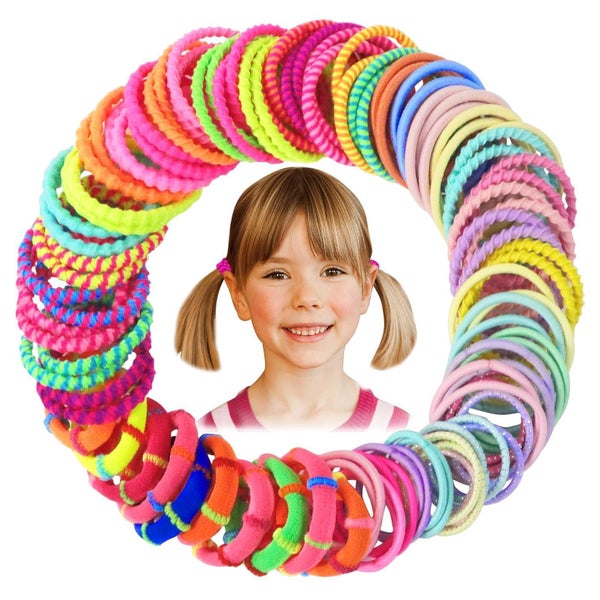 100 Haargummis Mädchen Set bunt elastisch Haarschmuck Baby M 1 St