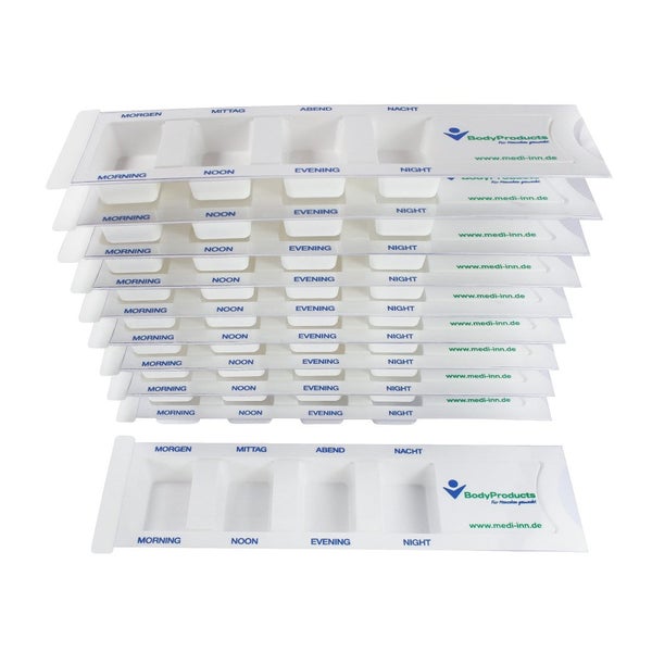 Medi-Inn Medikamentendispenser, für 1 Tag mit 4 Fächern, weiß Standard 10 St
