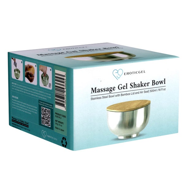 «Massage Gel Shaker Bowl» Edelstahlschale mit Bambusdeckel (1 Stück) 1 St