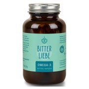 BitterLiebe - Omega 3 vegan Kapseln hochdosiert aus pflanzlichem Algenöl - hochwertigem EPA und DHA - Premium Omega-3-Fettsäuren für Veganer - leicht schluckbar 1x 90 St 1 St