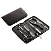 Produktabbildung: Reißverschluss-Etui aus Nappaleder schwarz, 6-teilig 1 St