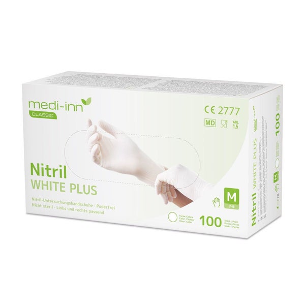 Medi-inn Classic U.hands.nitril Pf M White Plus 1000 St
