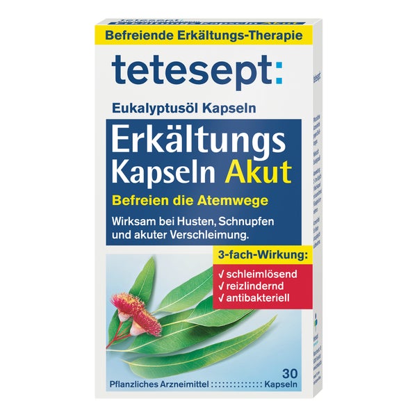 Tetesept Eukalyptusöl Erkältungs Kapseln Akut 30 St