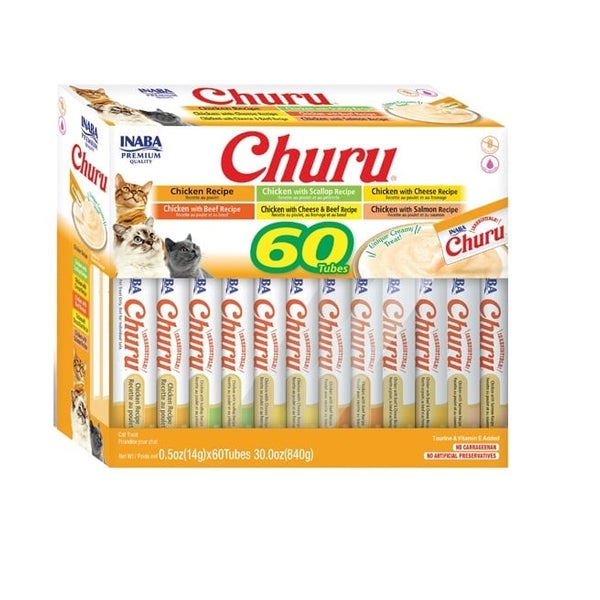 INABA Churu Varieties Chicken Recipe 60x14g cremiges Hühnerleckerli für Katzen 0,84 kg