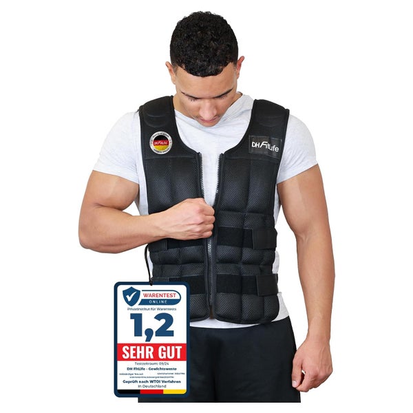 DH FitLife Verstellbare Gewichtsweste 30KG 1 St