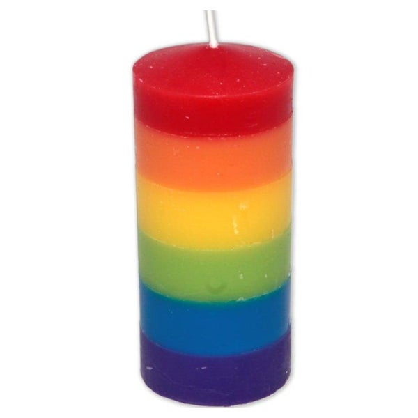 Pride - Regenbogen Kerze mit LGBT Farben 1 St