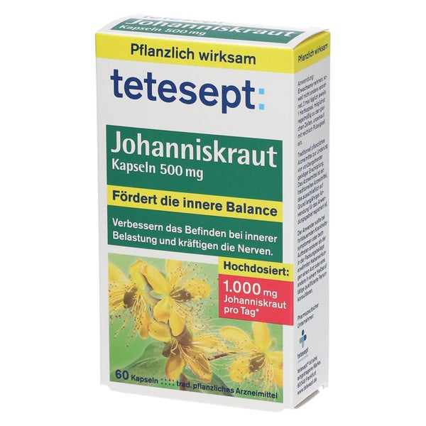 Tetesept Johanniskraut 500 mg Kapseln 60 St