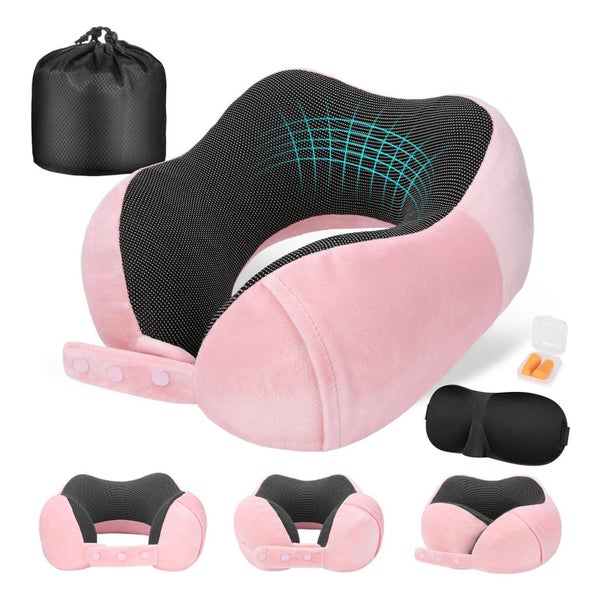 Nackenkissen Memory Foam Reisekissen verstellbar 1 St