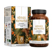 Kurkuma Komplex aus Curcuma longa, Curcuma zanthorrhiza und Curcuma zedoaria mit Piperin & Vitamin C - KÖNIGSKURKUMA - 60 vegane Kapseln - NATURTREU® 60 St