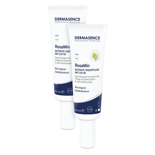 DERMASENCE RosaMin Getönte Tagespflege mittel LSF50 Doppelpack 2X30 ml