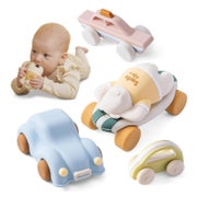 Silikon Spielzeugautos Set Beißring Baby Sensorik 1 St