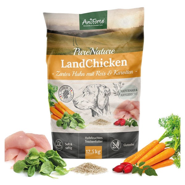 AniForte Trockenfutter LandChicken - Zartes Huhn mit Reis 12500 g