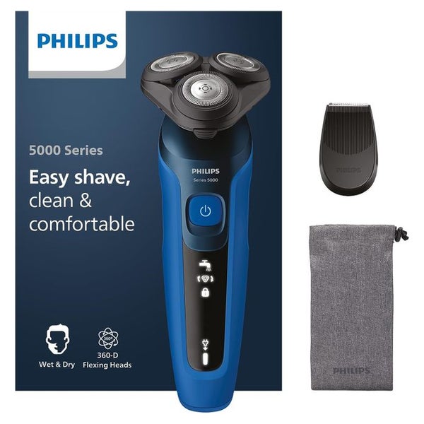 Philips Series 5000 Elektrischer Nass- und Trockenrasierer S5466/18, Leistungsstarke & sanfte Rasur 1 St