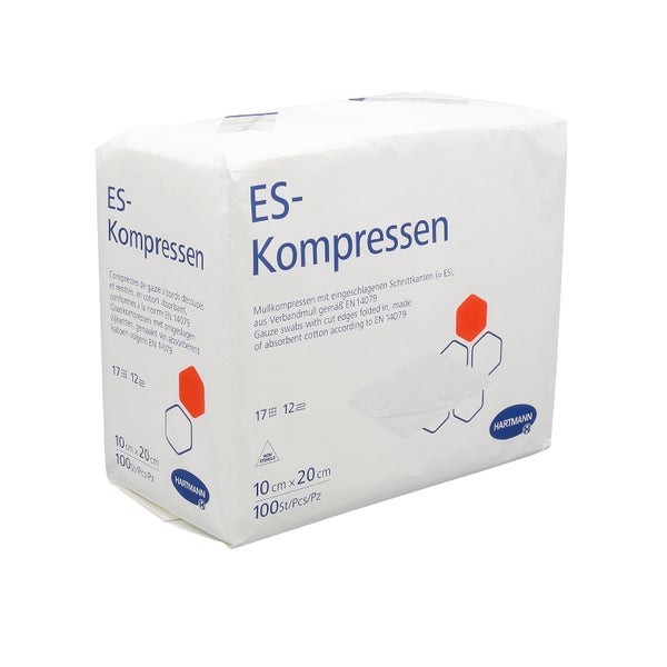 Es-kompressen Unsteril 10x20 Cm 12fach 100 St
