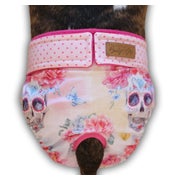 Läufigkeitshose - XS - PINK SKULL 1 St