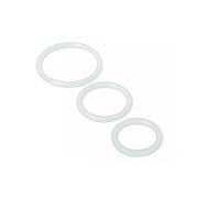 Produktabbildung: 3 Silikon Penisringe – flexibel & transparent (1 Stück) 1 St
