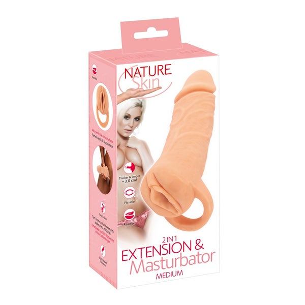 Nature Skin - 2in1 Extension + Masturbator 1 St