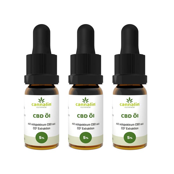 Cannalin - 3x CBD Öl Vollspektrum - 5% 30 ml