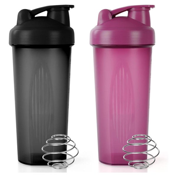 Proteinshaker 600ml Messskala Kugel BPAfrei 600ml Schwarz+li 1 St