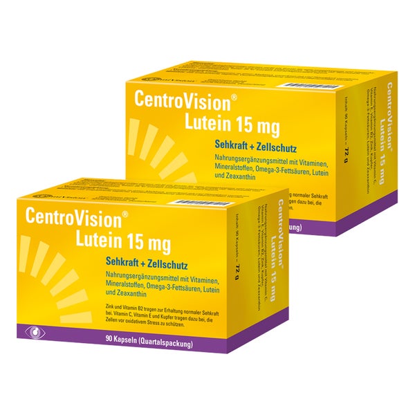 CentroVision Lutein 15 mg Doppelp. 2X90 St