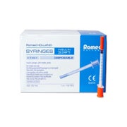 Produktabbildung: Romed Insulinspritzen mit Kanüle 0,5 ml U50 100 Stück 100 St