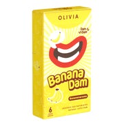 Produktabbildung: «Banana» Lecktücher – 6 Stück, aromatisiert, Naturkautschuk (6 Tücher) 6 St