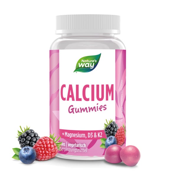 Calcium Gummibärchen für Erwachsene & Kinder I 500 mg Calcium I Wild Berry Geschmack I vegetarisc... 60 St