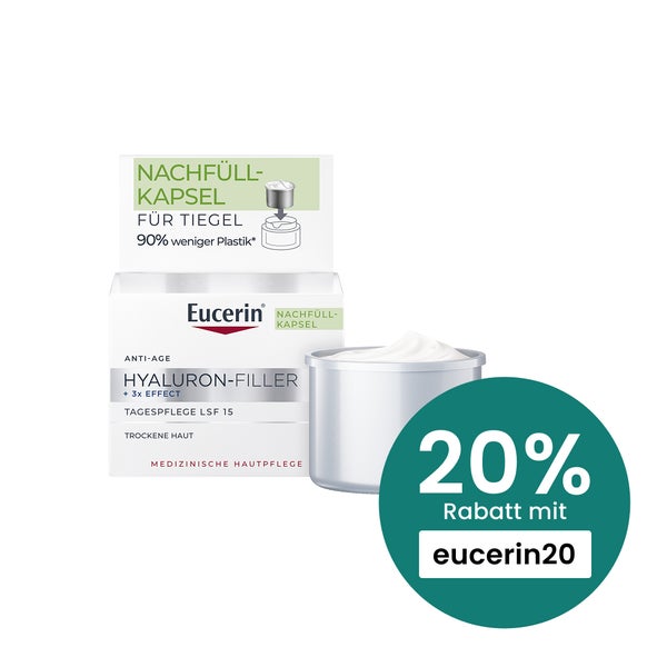 Eucerin Hyaluron-Filler + 3x Effect Tagespflege Trockene Haut Refill 50 ml