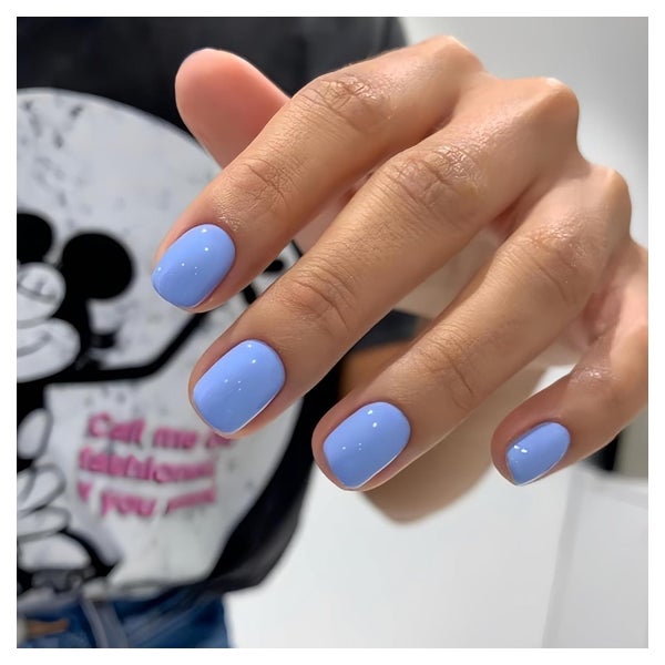 Künstliche Nägel Press On Kurz Eckig Acryl Gel 24 Stück Blau 1 St