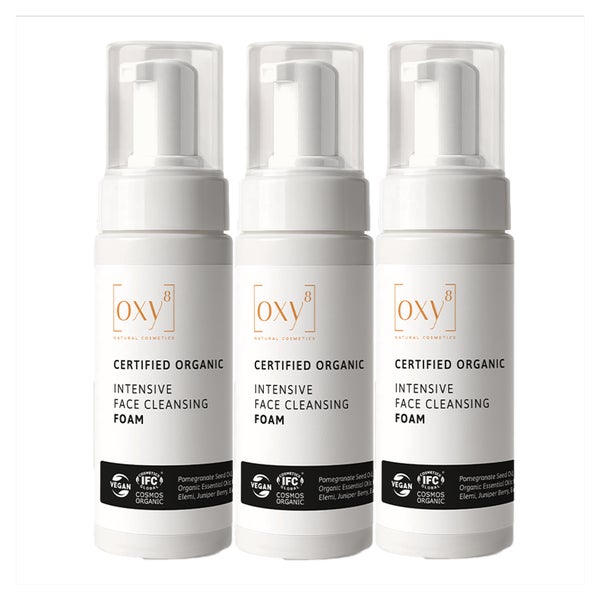 OXY8 NATURKOSMETIK INTENSIVE FACE CLEANSING FOAM 3er-Pack 450 ml