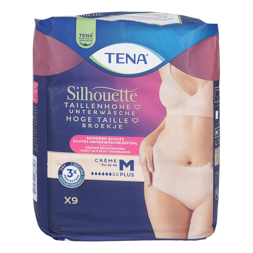 Tena Silhouette Plus M Creme Inkontinenz Pants 9 St
