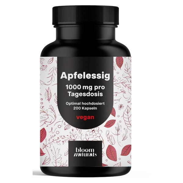 Apfelessig - 200 Kapseln - Bloom Naturals 200 St