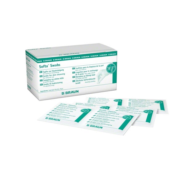 B. Braun Softa Swabs 65 x 30 mm Alkoholtupfer zur Hautreinigung 10x100 St