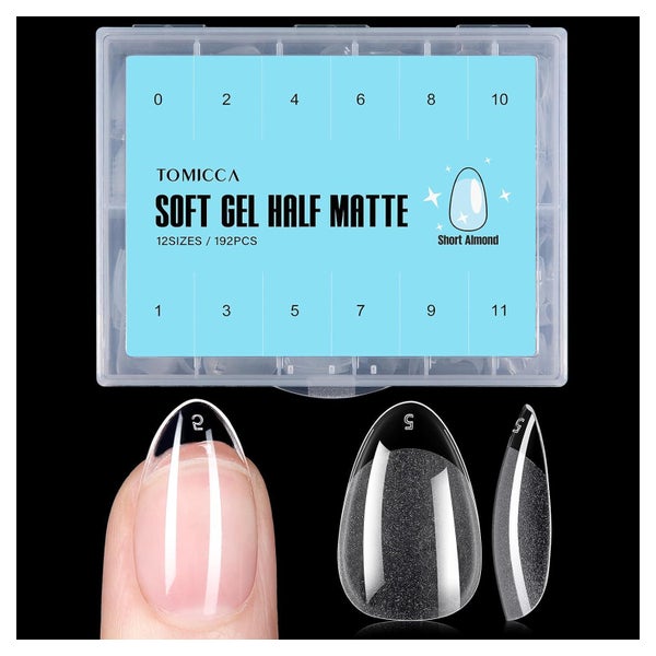 Nageltips Mandel Nagelverlängerung 192 Stück Kurze Squoval 1 St