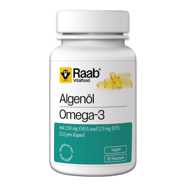 Raab Vitalfood® Omega-3 aus Algenöl Kapseln 30 St