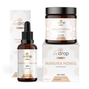 bedrop Das Kinder Set | Manuka Honig MGO 500 + Propolis Tinktur (alkoholfrei) 220 g