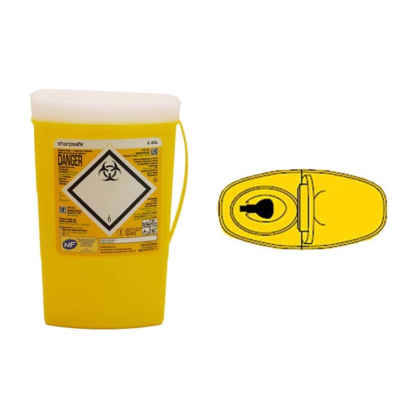 Dahlhausen Abwurfbehälter Sharpsafe Exchange 0,45 L für alle Nadeltypen, Insulinpens 1 St