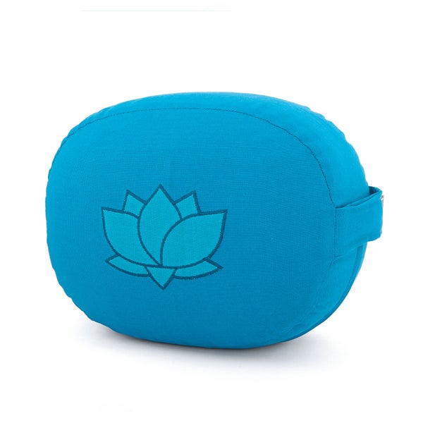 bodhi Meditationskissen OVAL, Dinkelfüllung, Stick Lotus 1 St