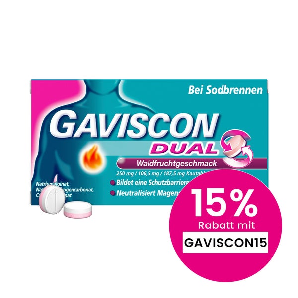 Gaviscon Dual Waldfrucht 250mg/106,5mg/187,5mg 48 St
